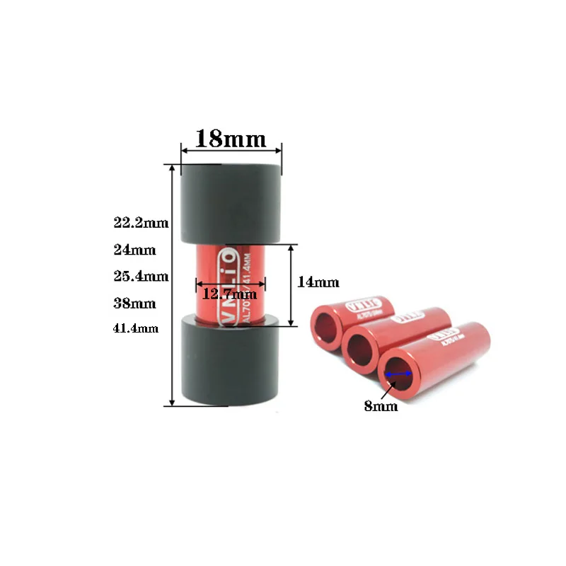 VNlio Mountain Bike Rear Shock Absorber Bushing Turning Point Outer Diameter 12.7 Inner Diameter 8 Shock Absorber Accessories bike rear shock bushing bike suspension shock absorber bicycle shock absorber