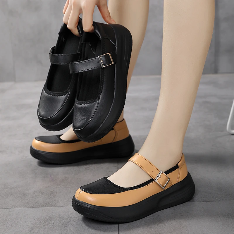 Lolita Shoes Japanese Mary Jane Shoes Women Vintage Girls Students JK Uniform Platform Cosplay High Heels Plus Size 42