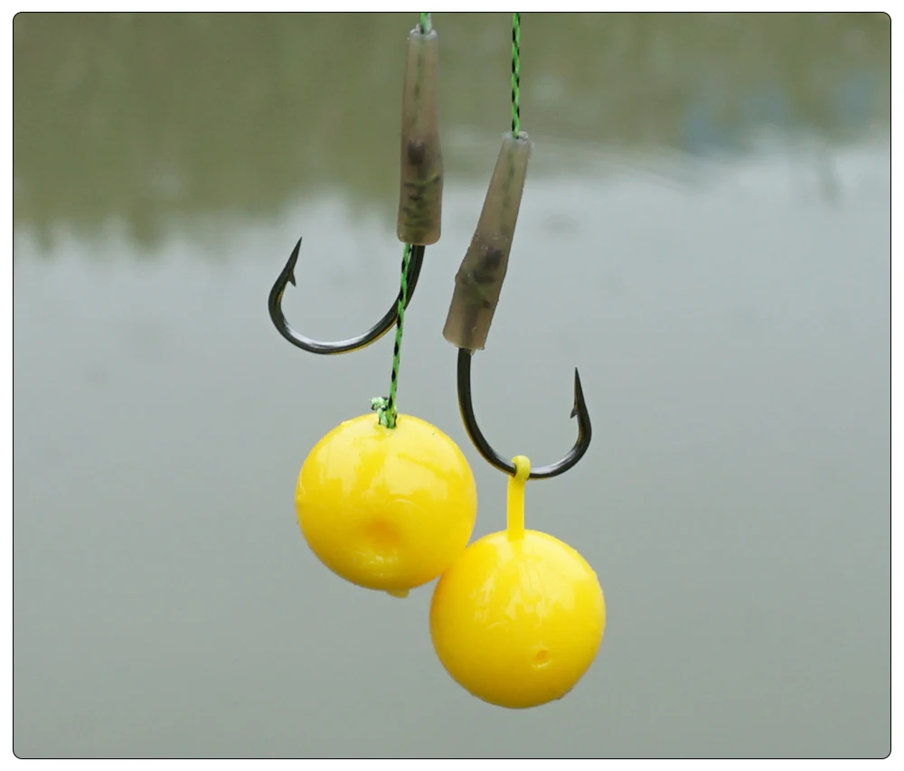 Hirisi 8 Stück schwimmende Kugelköder, Maisgeschmack, Angelschwimmer-Perlen, Silikon, künstlicher weicher Köder, Gummi-Schwimmer, Kugelperlen ﻿ MA102 – Detail 2