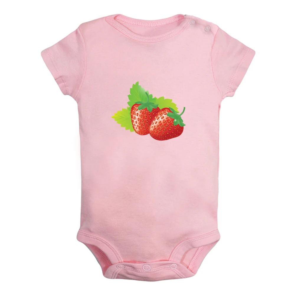 

Милые детские комбинезоны с принтом клубники и сладких фруктов, комбинезон для мальчиков и девочек с короткими рукавами, комбинезон для младенцев 0-12 месяцев, детская одежда