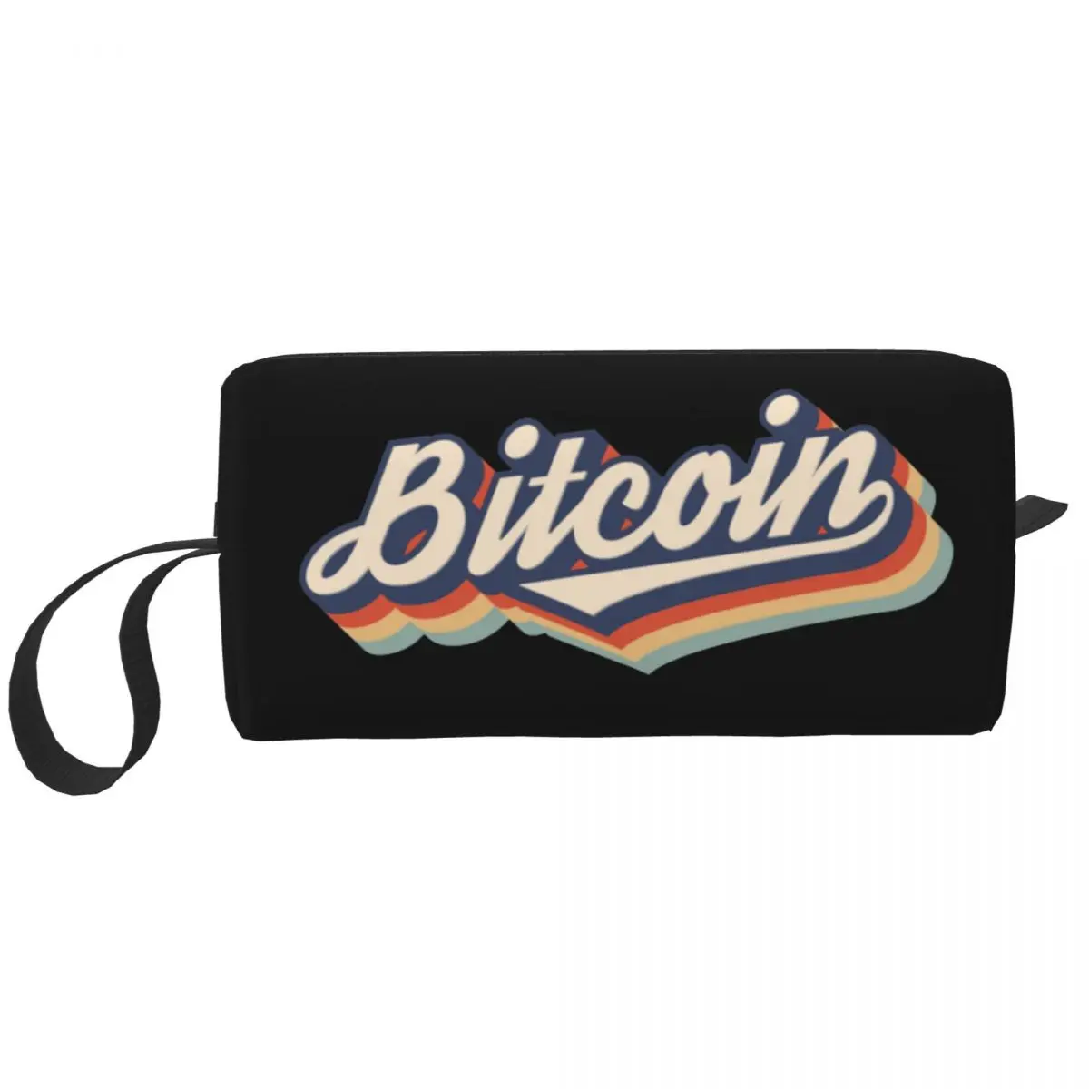 

Bitcoin Retro Crypto Currency Cosmetic Bag Women Makeup Bags Travel Daily Toiletry Bag Organizer Merch