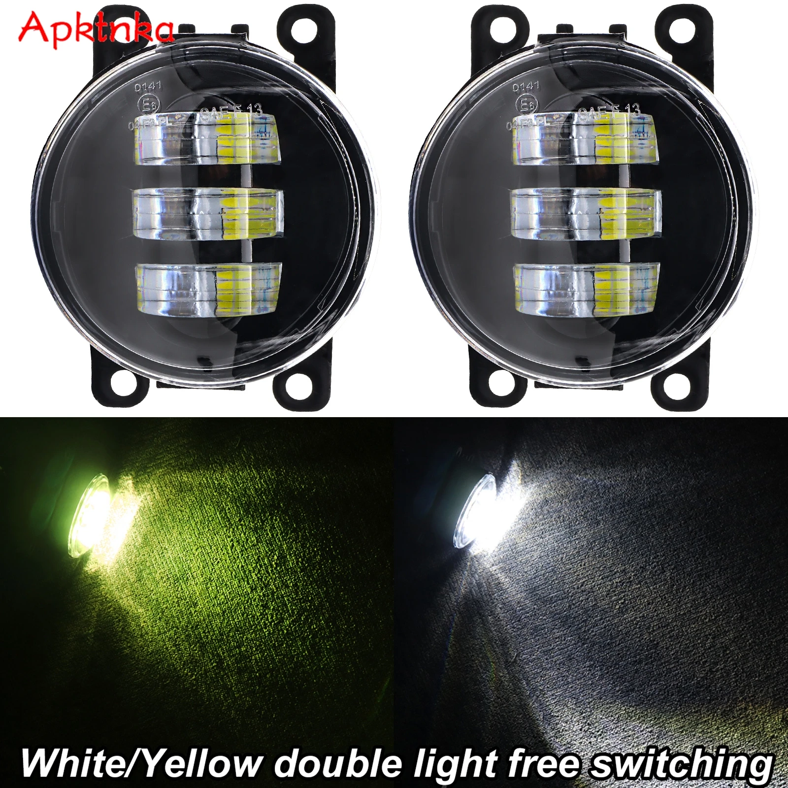 

2x Bumper Fog Light Lamp Assembly LED Switch Foglight For Suzuki Jimny Grand Vitara Alto Swift 3 Splash For Mitsubishi Outlander