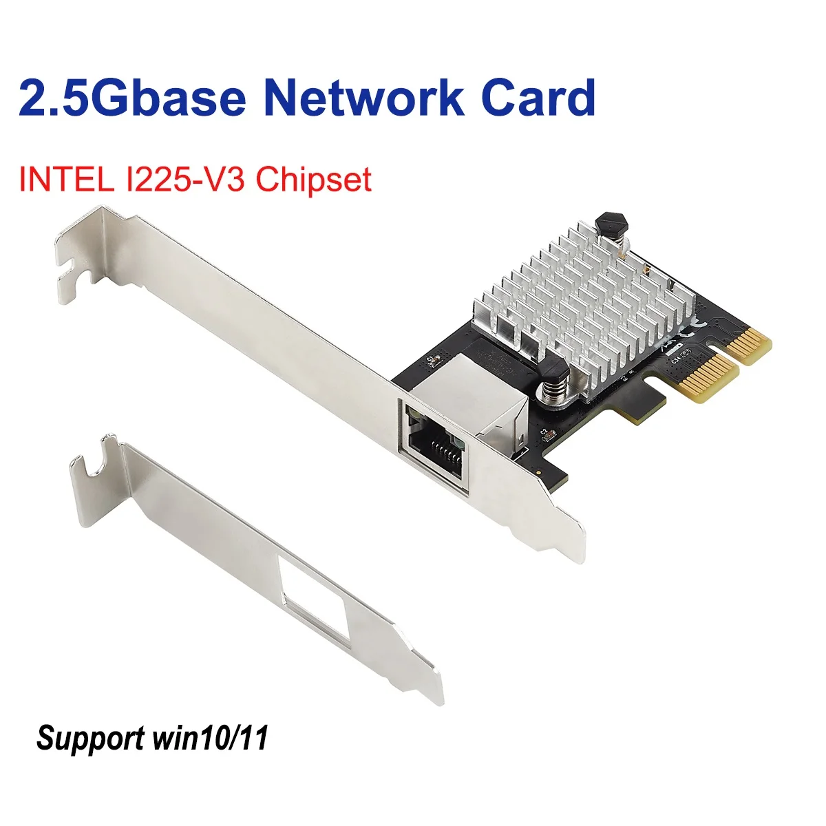 

Intel I225 Chips 100/1000M/2500M RJ45 Network adapter PCIe PCI Express 2.5g Gigabit Etherent Network Lan Card