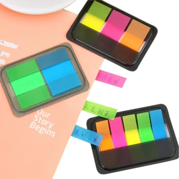 1 confezione di etichette adesive per cancelleria a strisce colorate etichetta di carta di classificazione facile da prendere segnalibro per cancelleria per la scuola e l'ufficio