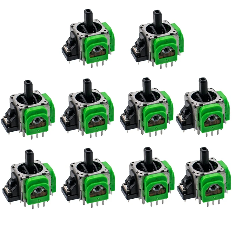 

10 PCS For PS5 Hall Electromagnetic Joystick Potentiometer High Precision Metal+Plastic Adjustable Electromagnetic IC Joystick