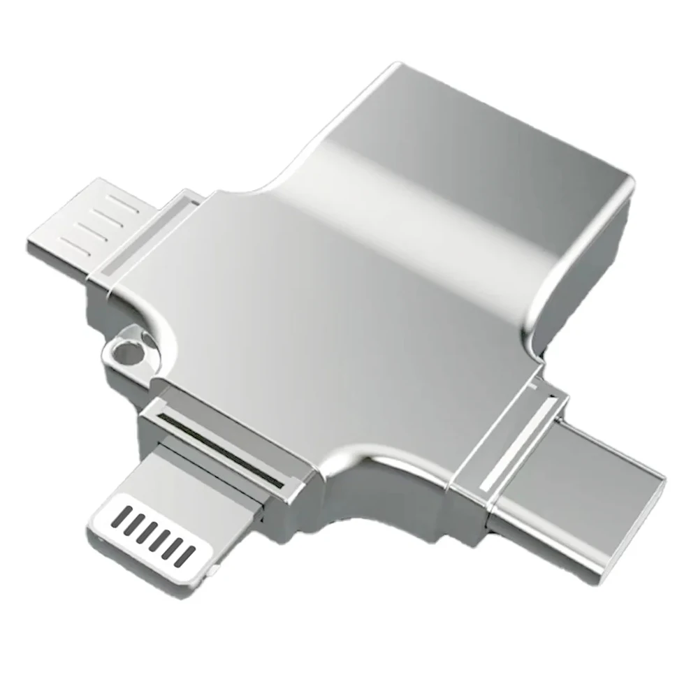 4 in 1 USB 3.0 SD Card Reader Micro-Card Adapter for Apple Interface OTG