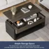 Coffee Table, Lift Top Coffee Table with Hidden Compartment and Open Storage Shelf, Central Table for Living Room 6