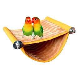 Cozy Plush Bird Nest Hideaway: Warm Hanging Hammock - 19x13cm (Yellow)