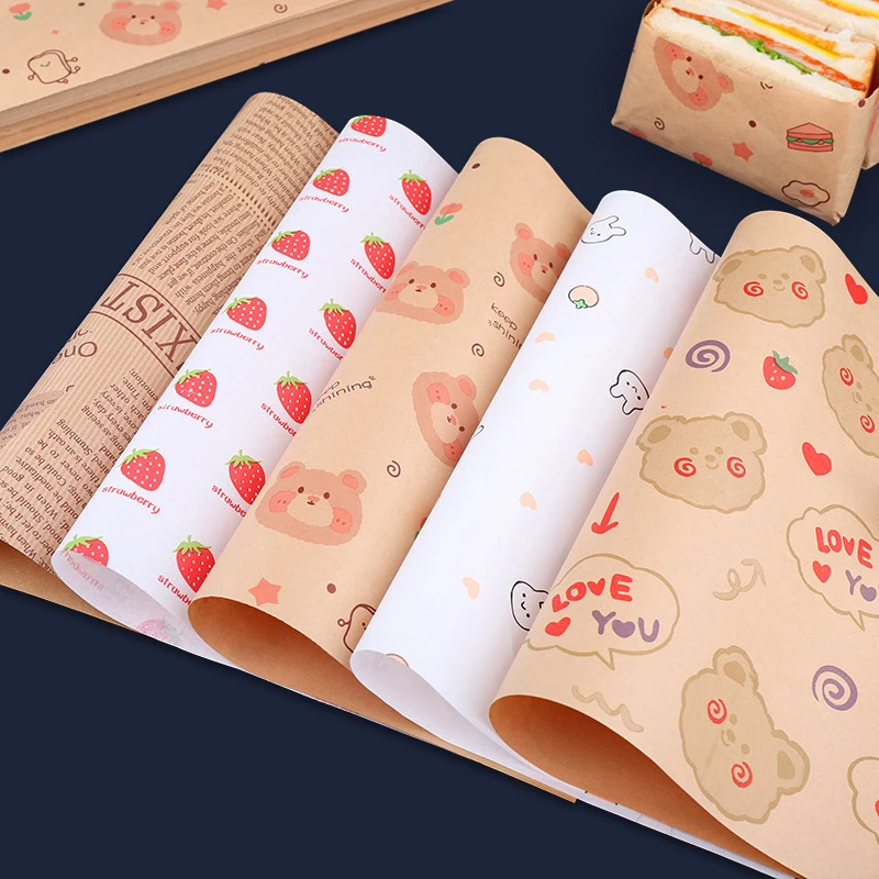 50 Sheets Greaseproof Deli Paper, Non-Stick Sandwich Wrapping Paper, Oil-Proof Baking P... - SKU NSSW1547 - UGI Packaging