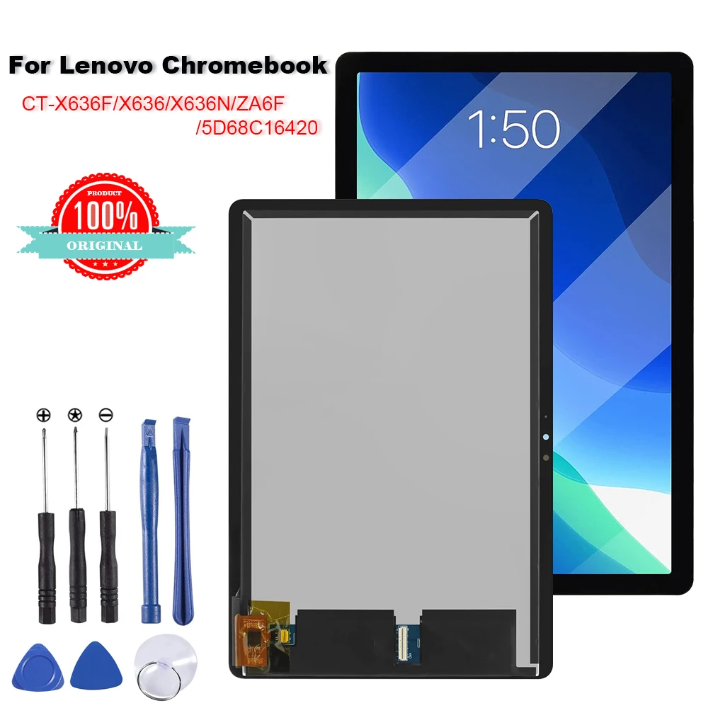 Per Lenovo Chromebook Duet 10.1 Ct-X636F Ct-X636N Ct-X636 X636 Display Lcd + Touch Screen Digitizer Assembly