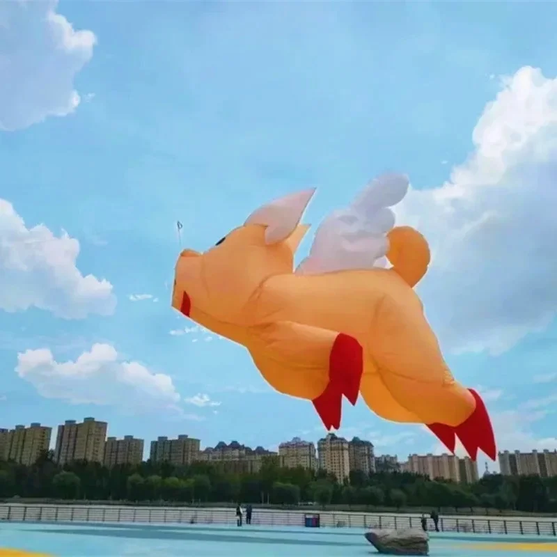 

Free Shipping inflatable kites show giant kite pendant pig kites flying toys for adults professional parachute to jump parachute