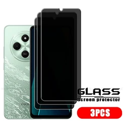 Premium Tempered Glass Privacy Screen Protector with 9H Hardness and Anti - Spy Technology for Poco C75 (3 Front Glass)