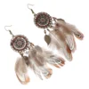 Feathered Tassel Earrings Boho Earrings Dangle Earrings Dream Catcher Earrings Native Jewelry Sets Fashion Jewelry Travel 6