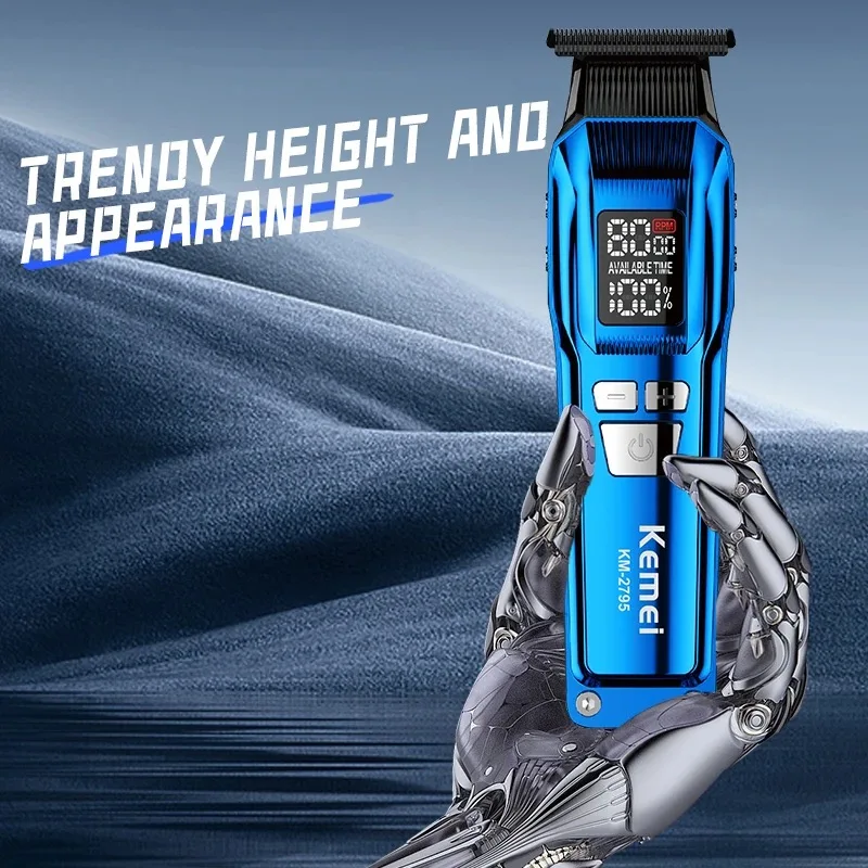Kemei 2795 Professional Cordless Hair Trimmer Electric Rechargeable Hair Clippers Barber Zero Gapped Finish Hair Citing Machine 4