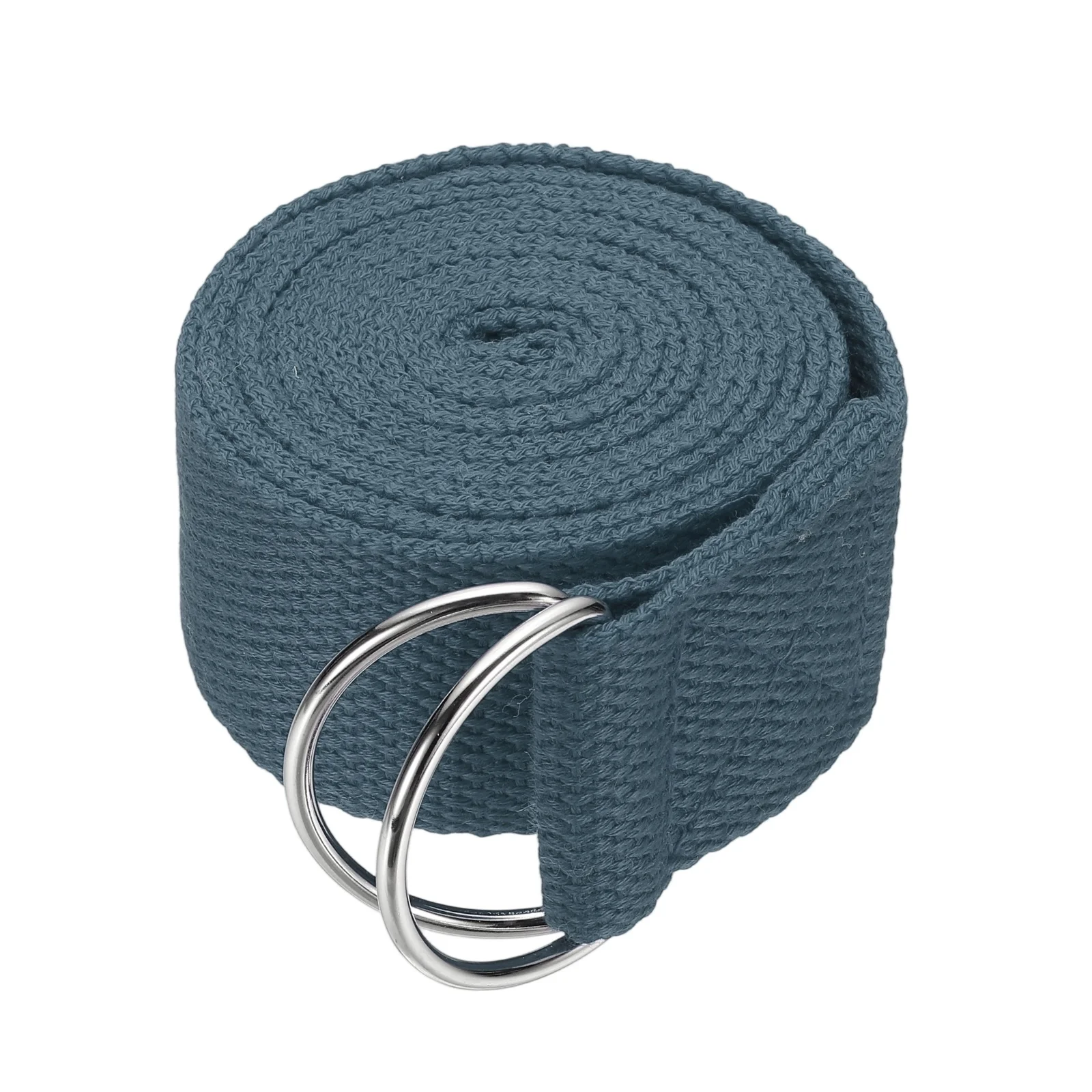 Adjustable Yoga Stretch Strap with Metal D-Ring Buckle