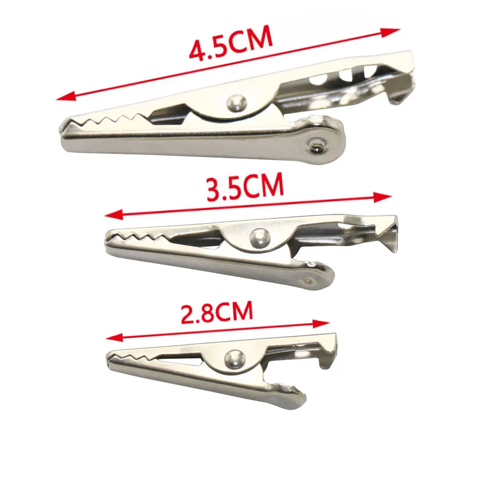 Color Alligator Clip Electric DIY Small Battery Power Cord Sheath Electric Clamp Double Head Test Clamp.28mm 35mm45mm 50cm 10PCS,alligator clips,electric test clamp,test clip,electrical clamp
