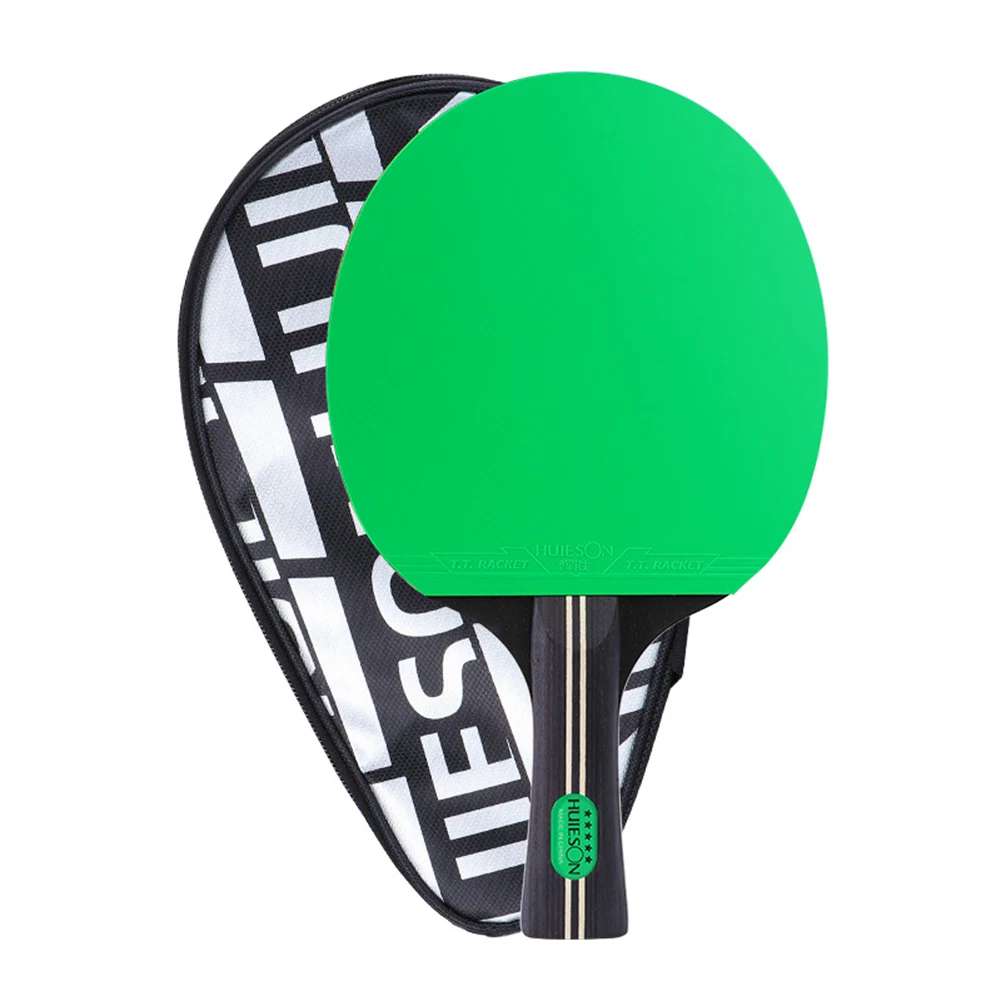 Description Picture 5 of item1 PC Long Handle Table Tennis Rackets Strong Rotate Control Table Tennis Racket 7-Ply Wood Bat FL Colorful Table Tennis Rackets