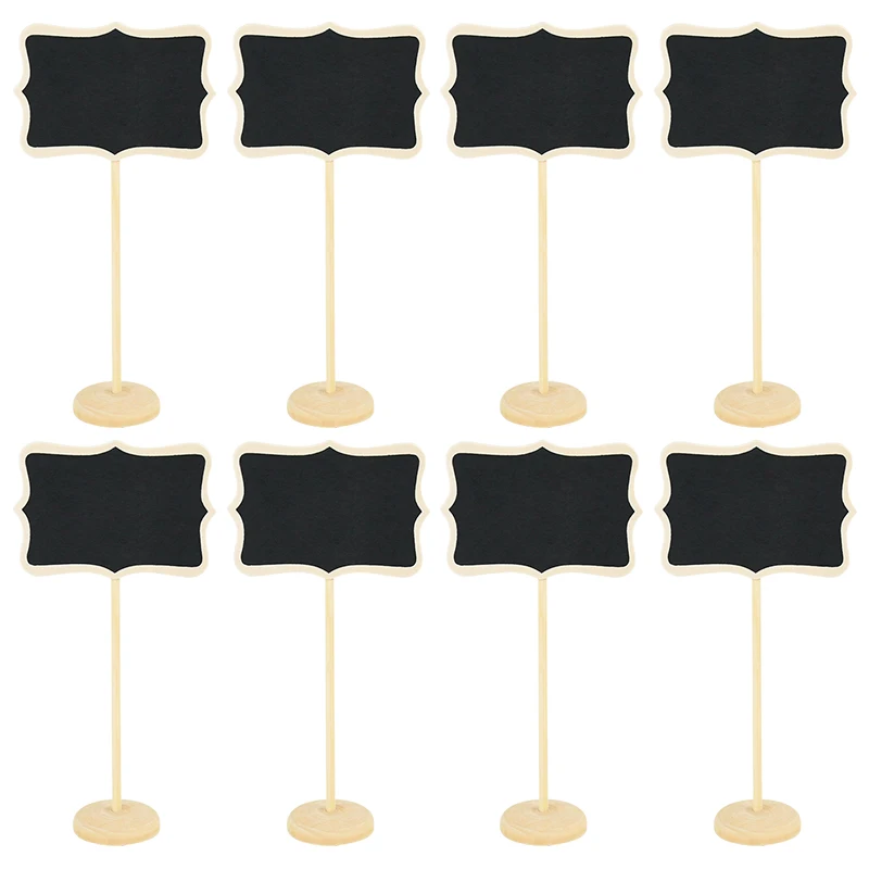 

5Pcs Mini Chalk Wooden Blackboard Portable Message Notice Board Table Display Labels Wedding Birthday Party Decoration Supplies