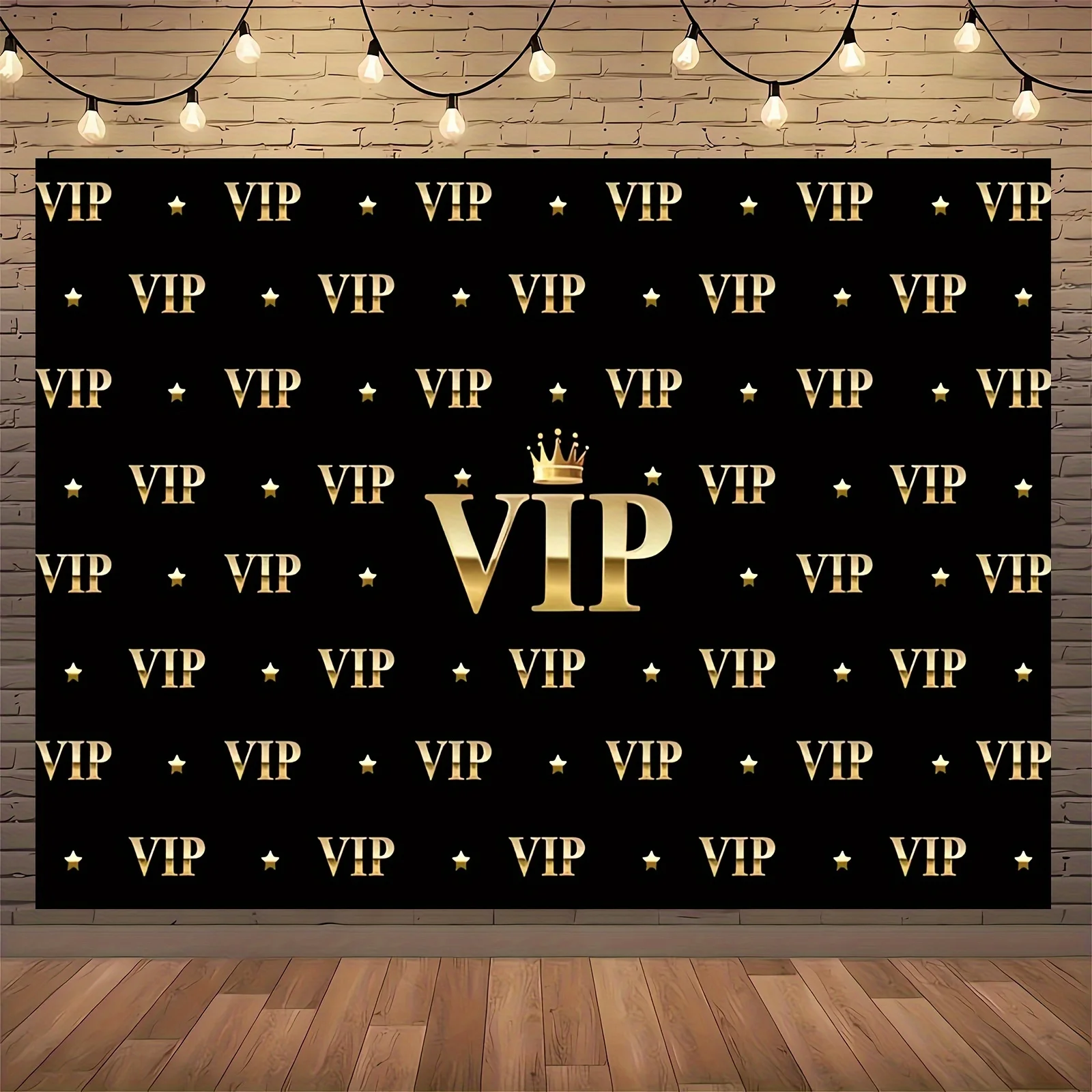 1 VIP-Fotografie-Hintergrund, königliche Krone, Schwarzgold, Abschlussball, Geburtstagsparty, Banner, Fotostudio, Bildhintergrund – Detail 3