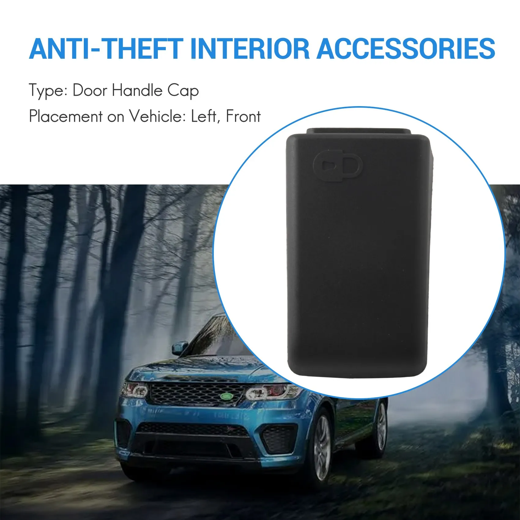 

Front Left Black Door Handle Cap Cover for Land Rover Freelander 2 Discovery 4 Discovery 3 LR2 LR3 CXJ500050