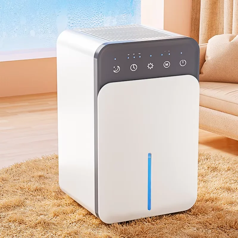 Intelligent Portable Dehumidifier with Deodorizing & Mold Prevention, Compact Design for Bedroom/Office/Closet Humidity Control