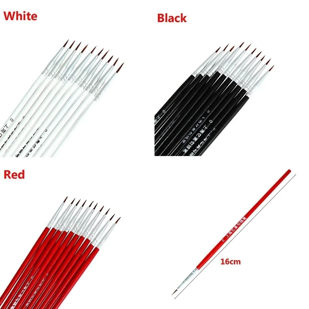 20pcs Thin Art Supplies Hand Painted Acrylic Hook Line Pen Paint Painting Brush Drawing 2