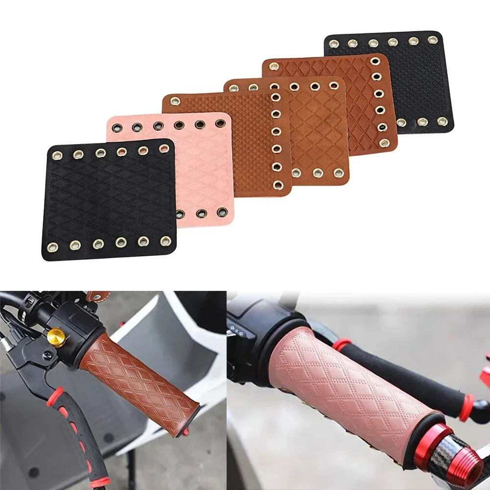 

22-25mm Scooter Chopper Bobber Universa Motorcycle Handle Grips Antiskid Protector Cover PU Leather Handlebar Forl Harley