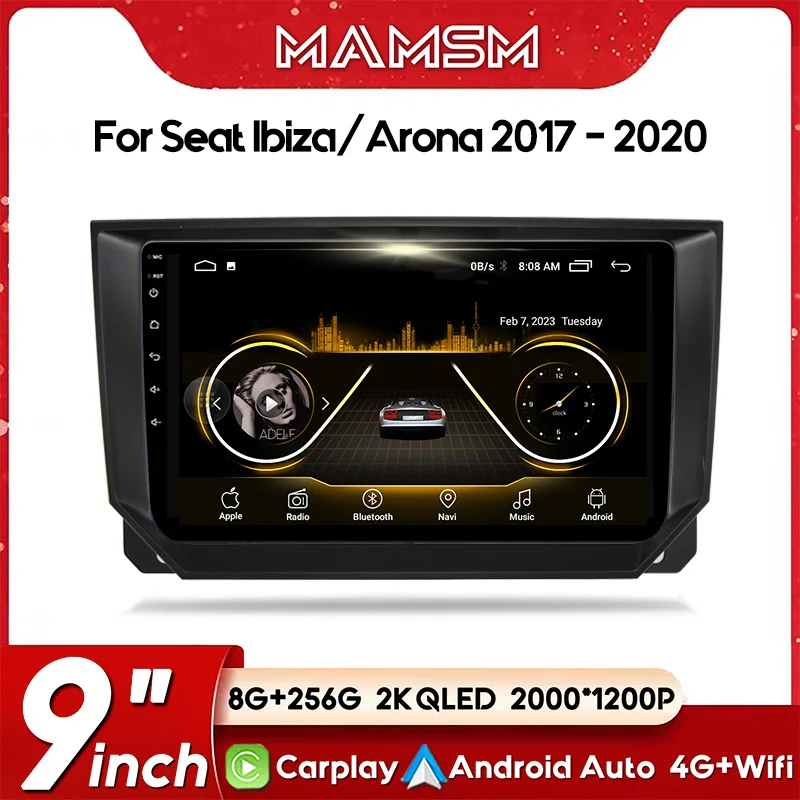 

Car Radio For Seat Ibiza Arona 2017-2020 Multimedia Video Player AI Voice 4G GPS Carplay Auto Navigation stereo Android No 2din