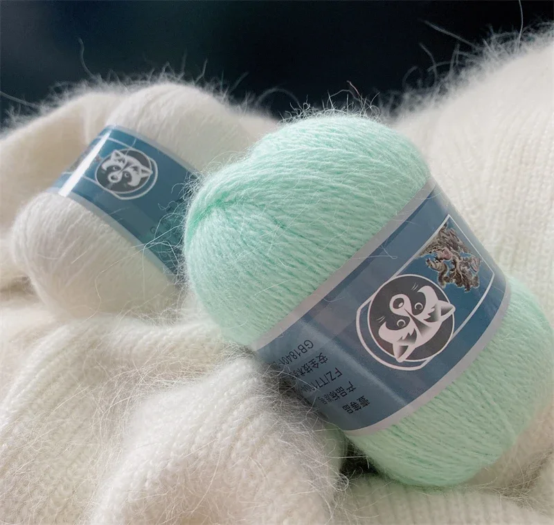 50+20g Long Plush Mink Cashmere Yarn Soft Anti-pilling Wool Crochet Yarns Fine Crochet Knitting Yarn 1 Skein 340 M 70g Diy Knit 3