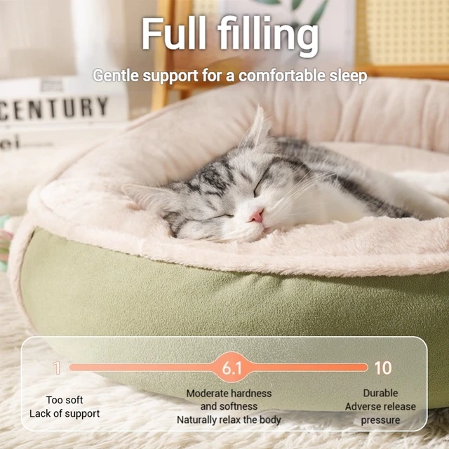 Sf0a93d3e72984e4f9dcc6d45180d8aefh.jpg Pet Cat Dog Sleeping Bed Small Medium Dog Puppy Bed Universal Cat House Kennel Pad Winter Warm Cat Nest Suede Washable Pet Mat