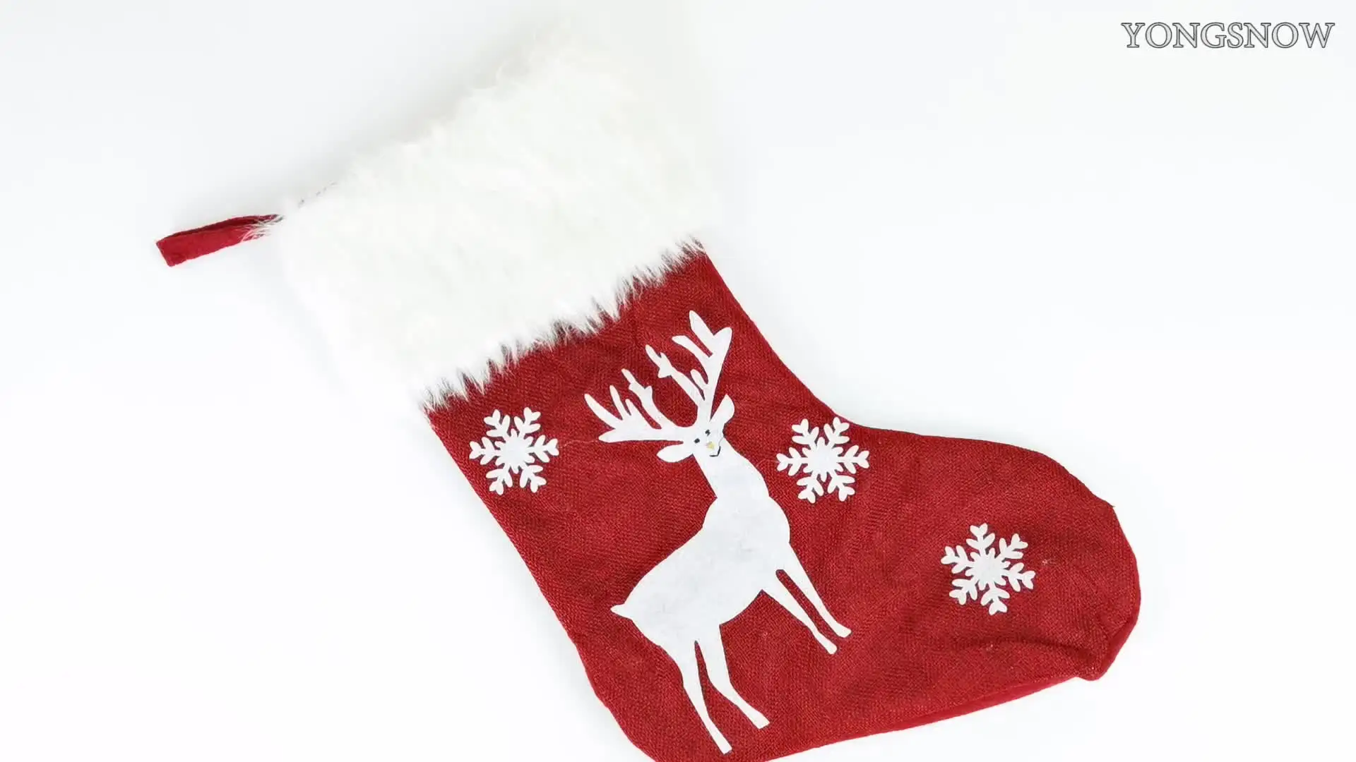CHIFIGNO Kleurrijke schattige kerstkousen 30,5 cm x 45,7 cm pluche imitatiebont manchet vakantie kous grote geschenkzak voor huisdecoraties geschenken 1 pak
