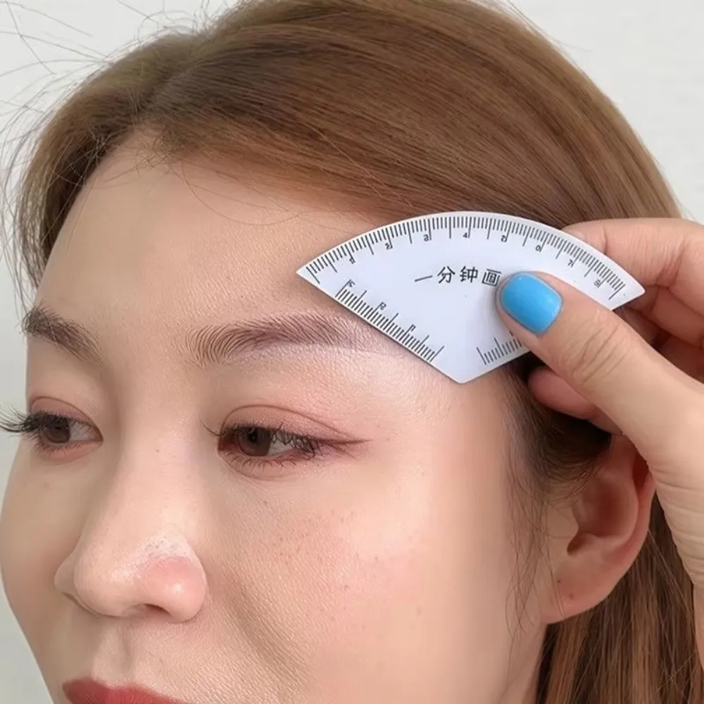 새로운 빠른 눈썹 그리기 눈썹 디자인 자 재사용 가능한 쉐이핑 맵핑 도구 메이크업 그리기 가이드 자 여성용
