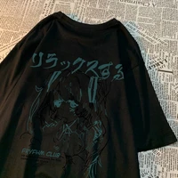 Mode dessin animé femme T-Shirts mignon fille Figure imprimé Streetwear doux respirant été rue femme vêtements de sport 5