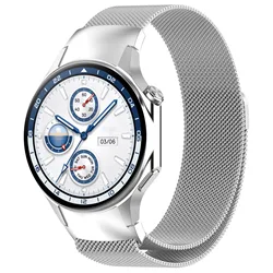Stainless Steel Milanese Loop Magnetic Buckle Bracelet Wristband Strap for OnePlus Watch 3 (Silver)