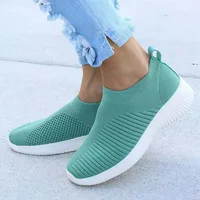 Fashion Women Flats Footwear Flat Shoes Slip On Nurse Shoes Outdoor Sock Sneakers Women Loafers Retro Ladies Shoes Plus Size