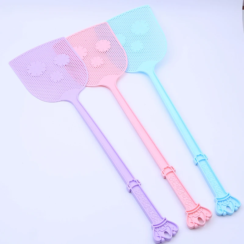 

Plastic Fly Swatters With Flexible Long Handle Manual Swat Flies and Mosquitoes Fly Swatters household Helper FlySwatter