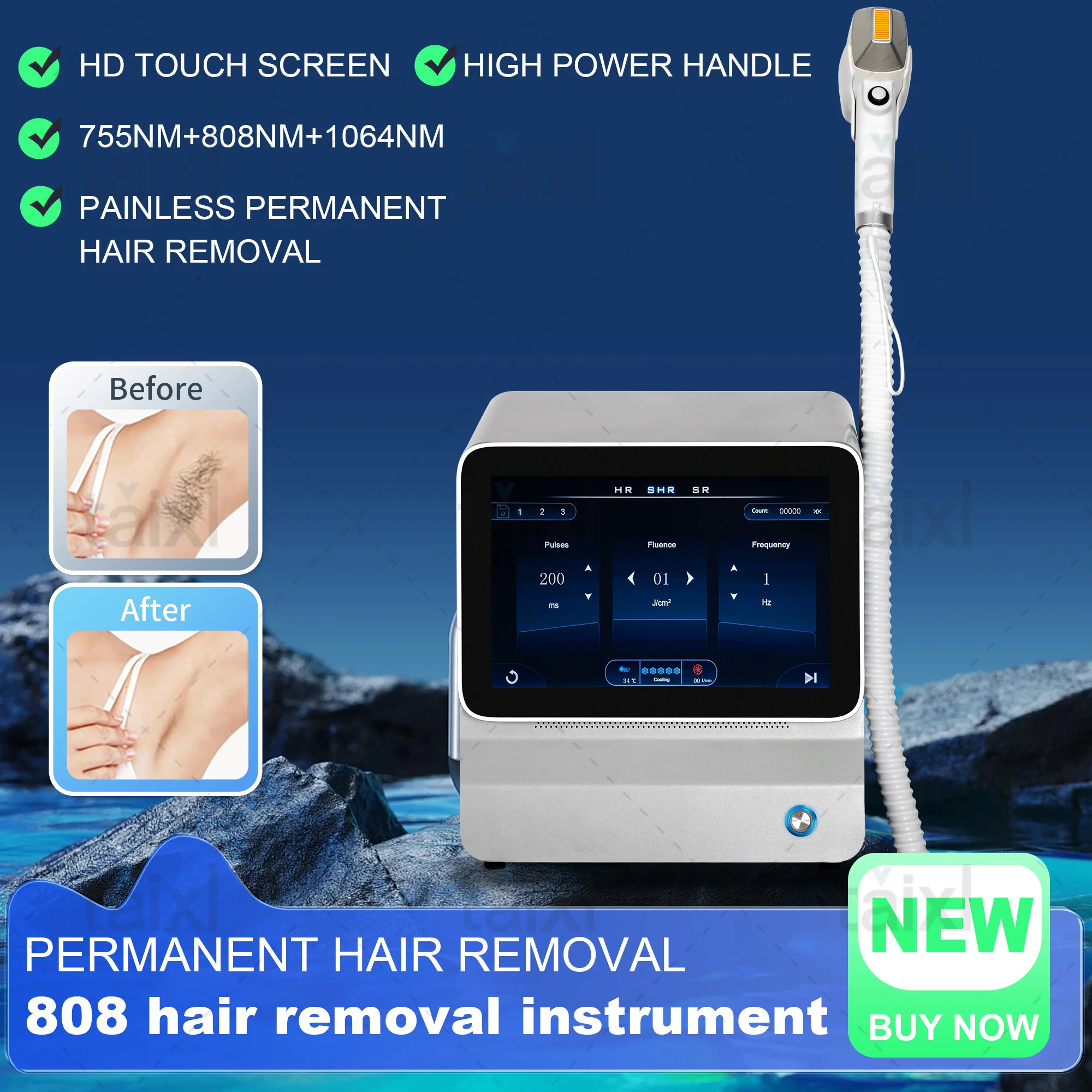 3-Wavelength Laser Hair Remover 2