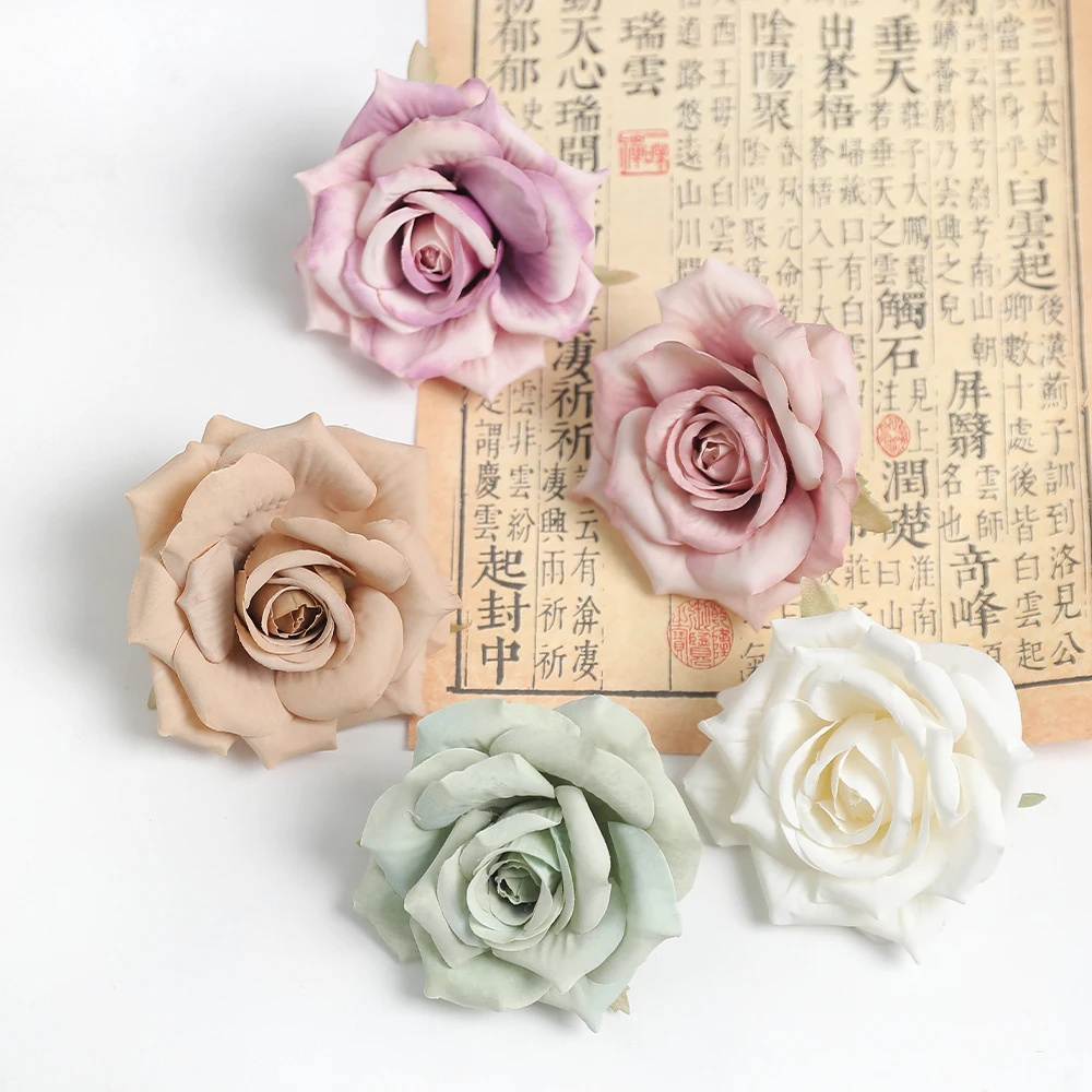 2/5 Stück Künstliche Rosen aus Seide, Deko-Blumen für Zuhause, Hochzeit, Garten, Party, DIY-Kleidungszubehör – Detail 3