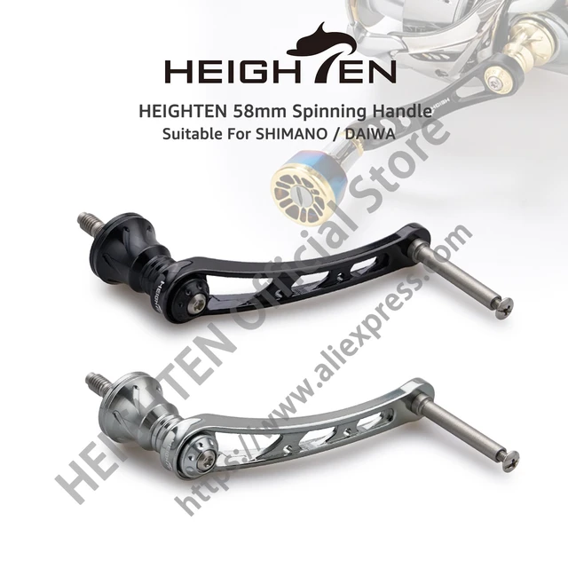 HEIGHTEN Spinning Reel Handle 56mm Without Knob for Shimano Daiwa