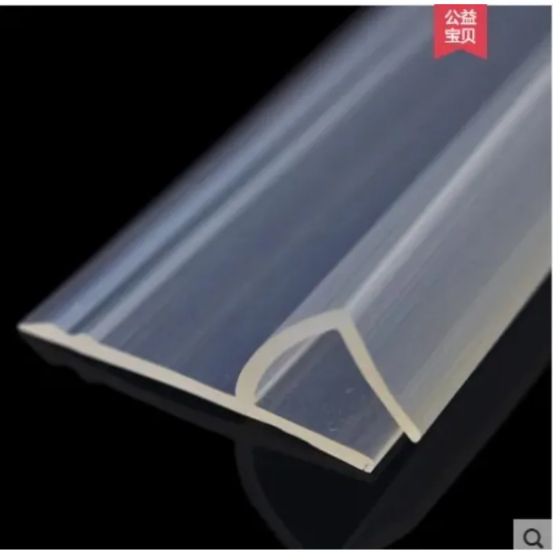 Door Seal Strip Sealing Strip Tape Window Seal Strip Sealing Tape Rubber Seal Strip Rubber Door Weatherstripping Shower Door Seal Silicone Seal Strip Door Weatherstripping Rubber Shower Seal Sealing Strip Shower Water Barrier Waterproof Tape 2 Meter/lot Widened F/h shape silicone rubber for 6/8/10/12 mm glass