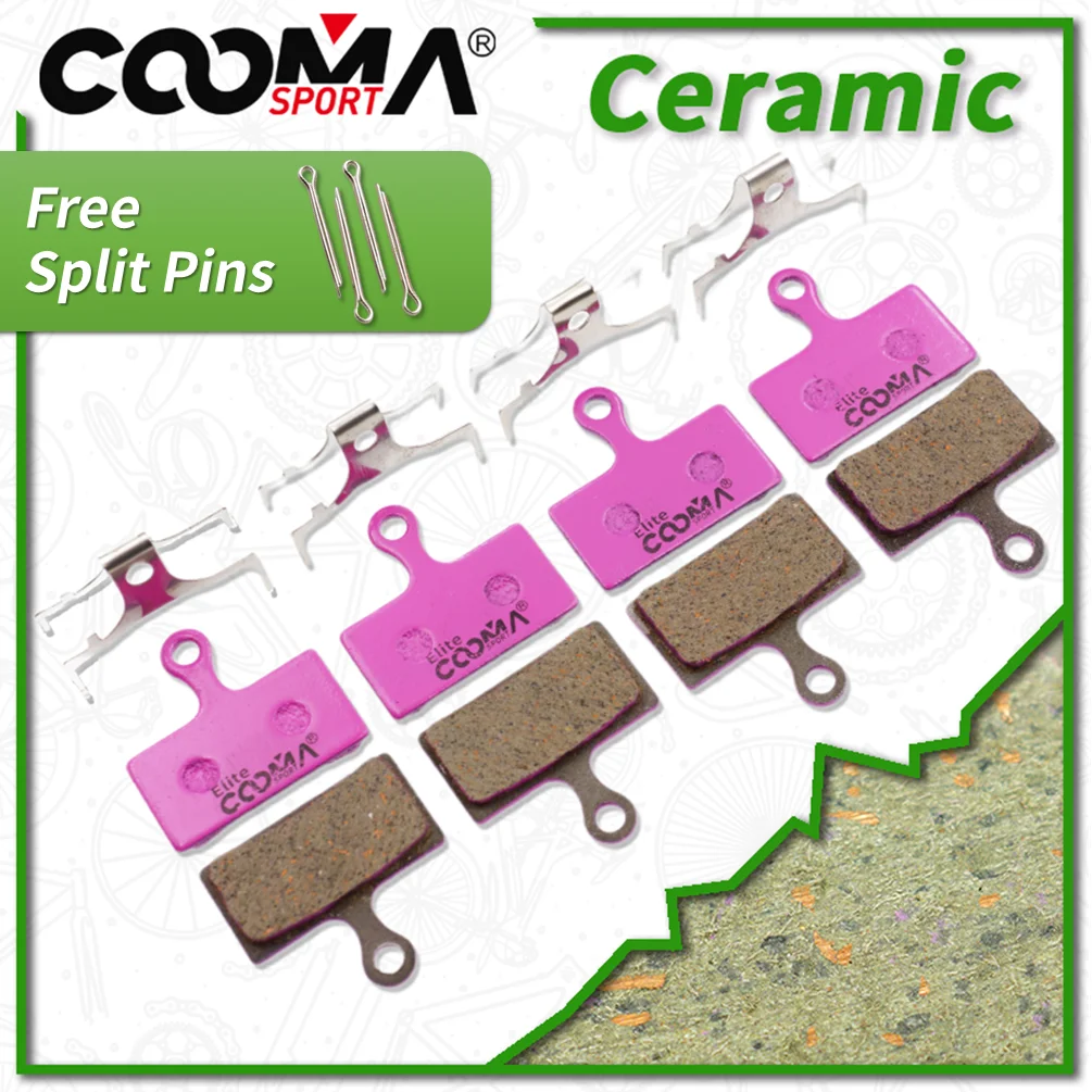 Bicycle Disc Brake Pads Brake Pads Bike Brake Pads 4 Pairs Ceramic Disc Brake Pads for Shimano G04Ti, G04S, G03A, G03S, XTR M9000, Deore XT M8000, M785, SLX M666, M675, M615 RS785
