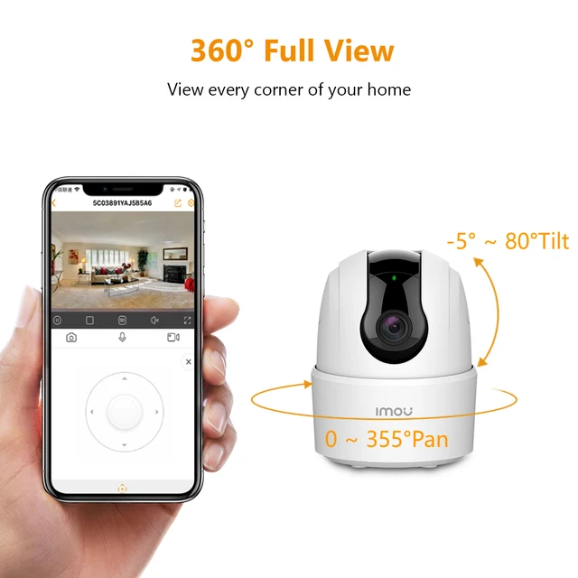2/4/6PCS IMOU Ranger 2C 3MP Home Wifi 360 Camera Human Detection Night Vision Baby Security Surveillance Wireless IP Camera 3