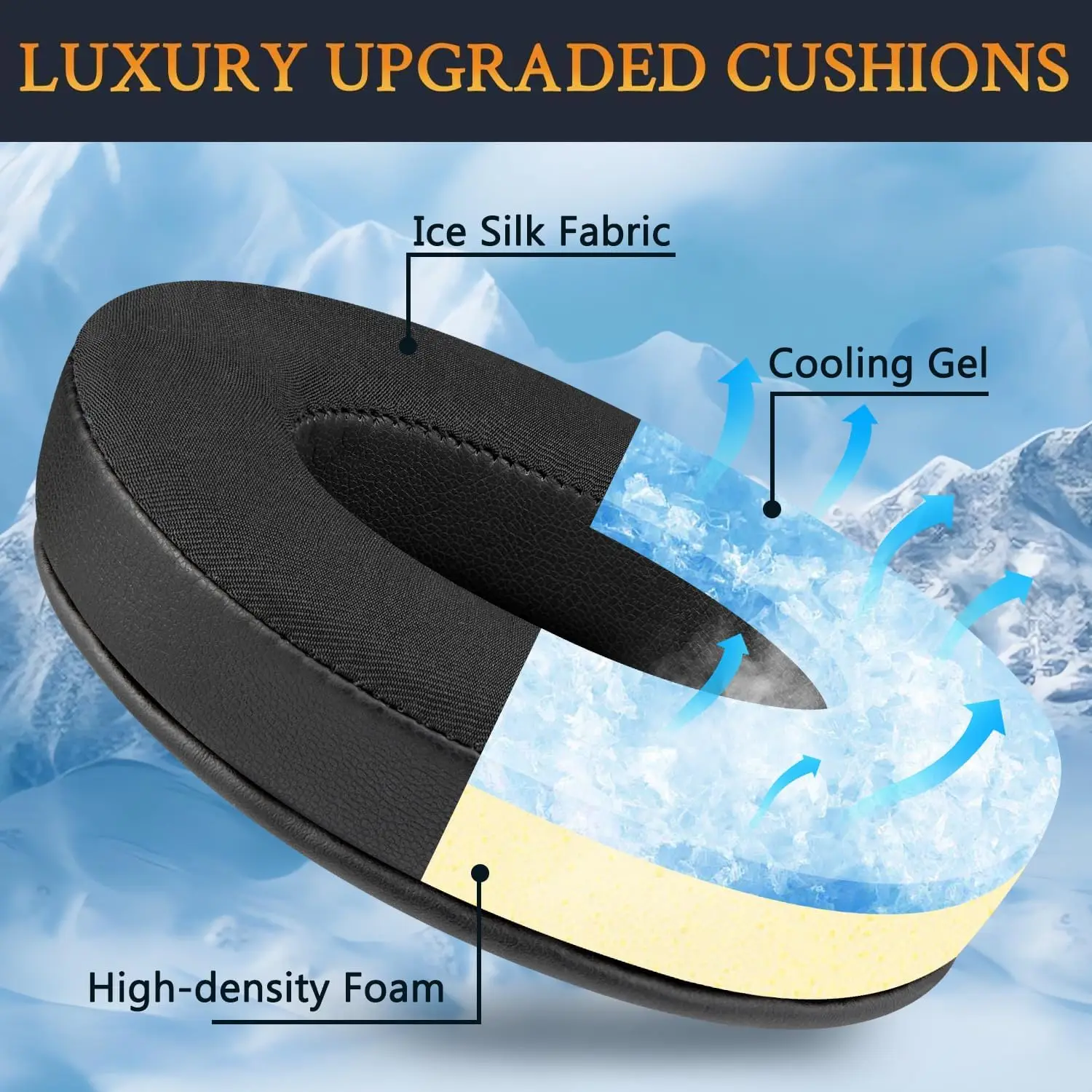 Earpad for AKG K361 K371 K361BT K371BT Headphones Replacement Ear Cushions Pads Cover Earmuffs & Carrying Case Pouch Box