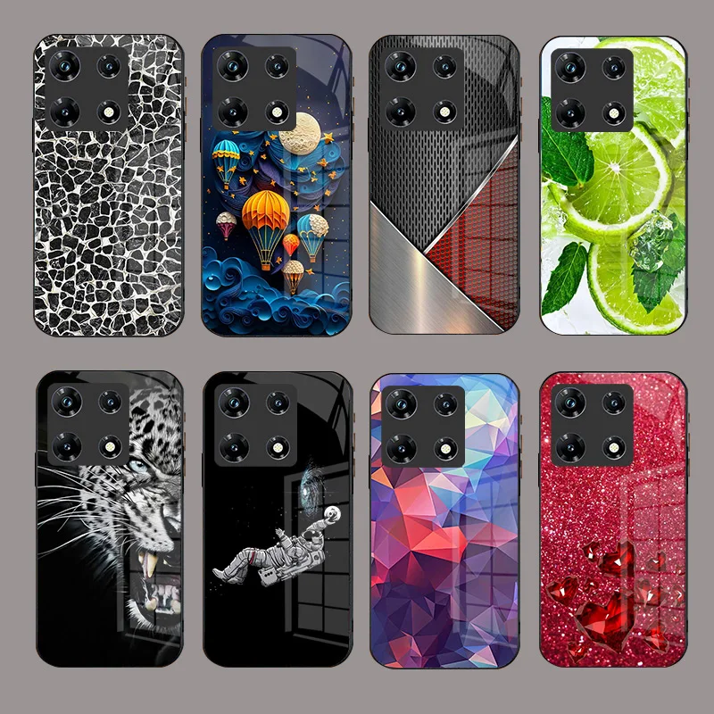 Luxury Shockproof Tempered Glass Phone Case Cover
