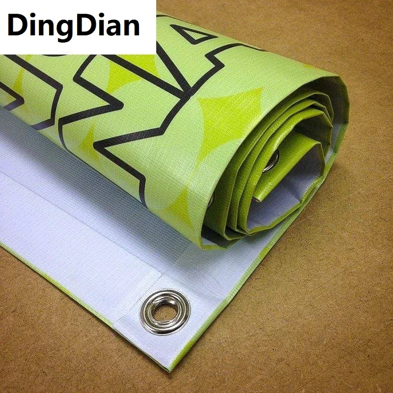 

DingDian DIY LOGO Advertising Customization Banner Outdoor Spray Cloth Signboard Background Print Pvc Viny Waterproof Sunscreen