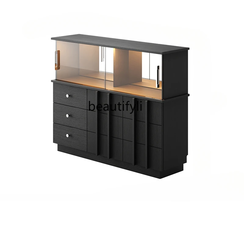 

Nordic Style Light Luxury Sideboard Cabinet Sofa Back Cabinet Wine Cabinet Stone Plate Simple Modern Cabinet