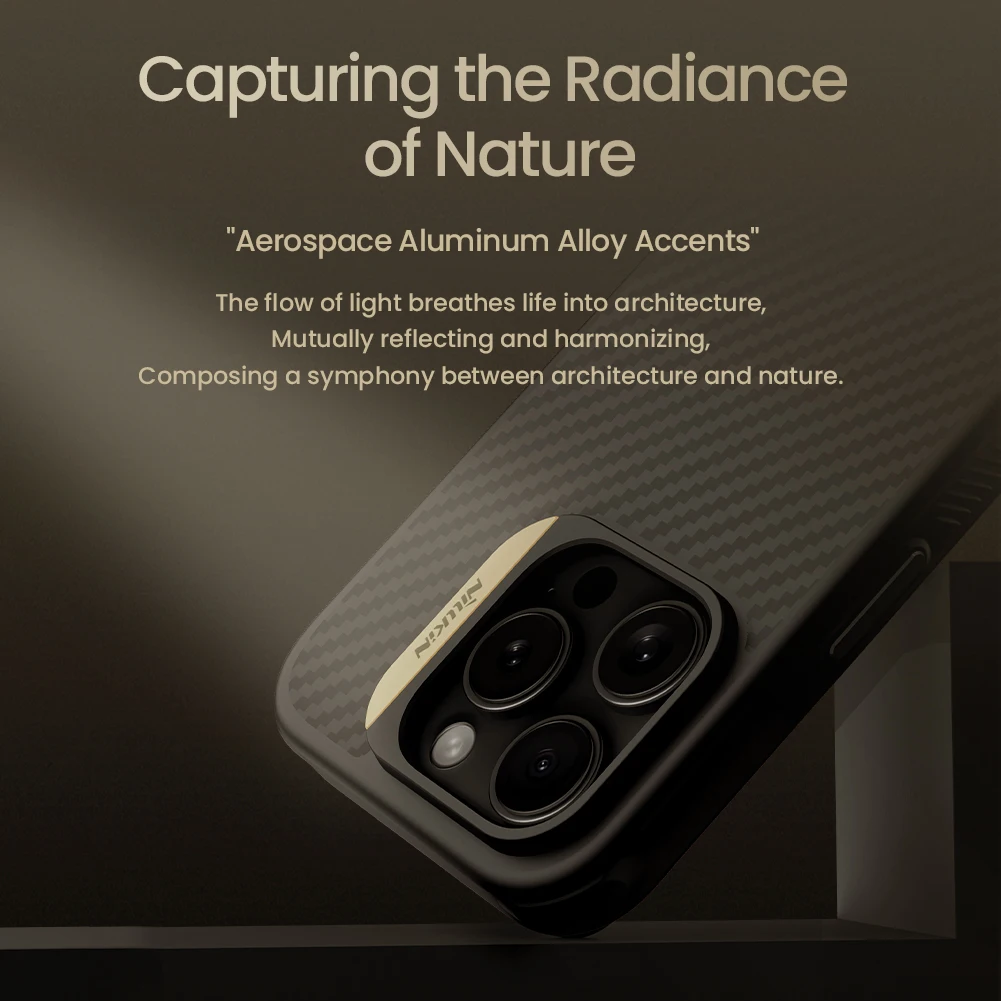 NILLKIN Aramid Fiber Weave & Light Artistry Case with Enhanced MagSafe and Shockproof Military Protection
