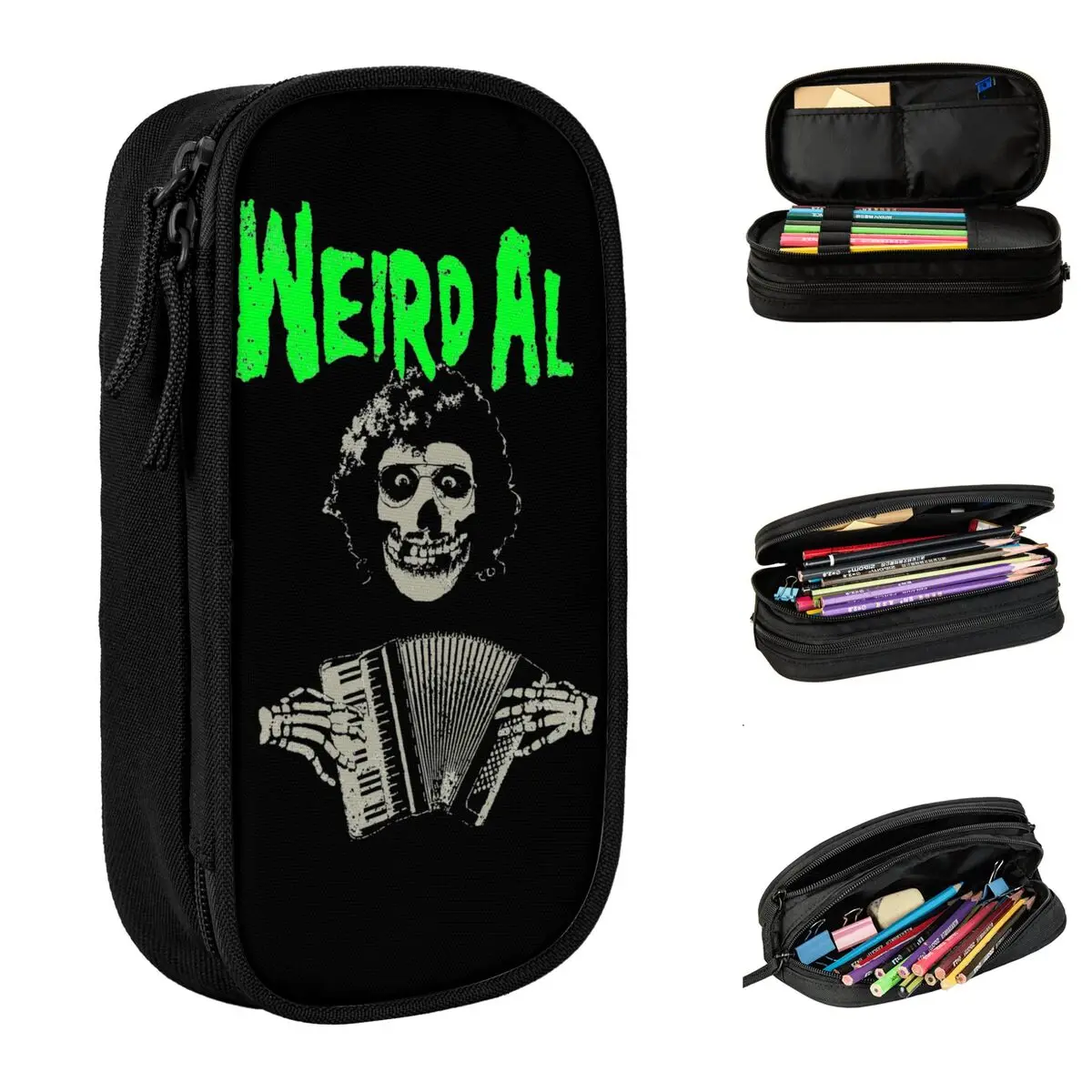 

The Misfits Band Merch Pen Box Large-capacity For School Weird Al meets Pencil Bag Birthday Gift