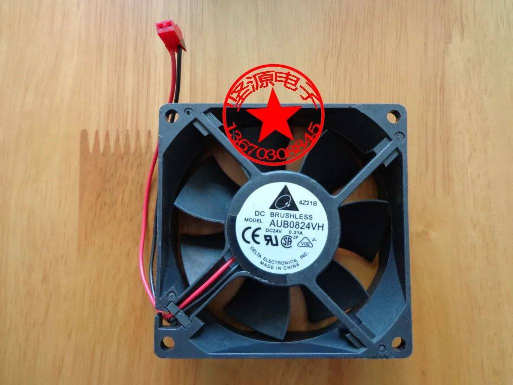 

Delta Electronics AUB0824VH DC 24V 0.21A 80x80x25mm 2-Wire Server Cooling Fan