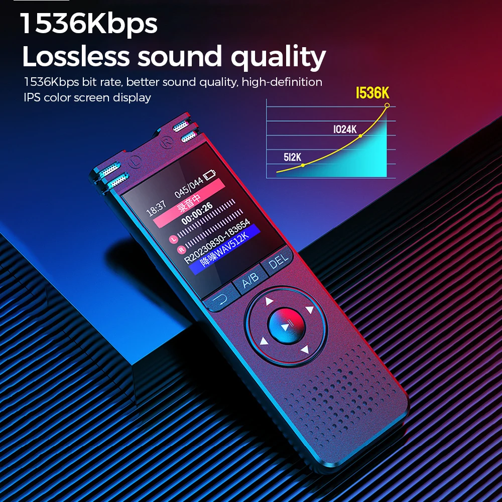 Mini Digital Voice Recorder High-Quality Audio Voice Activated Recorder Portable Sound Recording Real Time Record MP3 Player